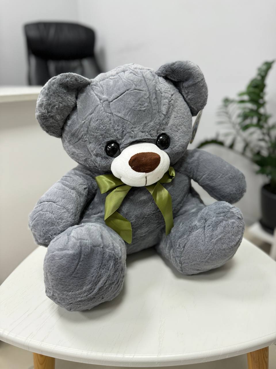 Іграшка "Ведмедик" сірий з пледом всередині 140х110