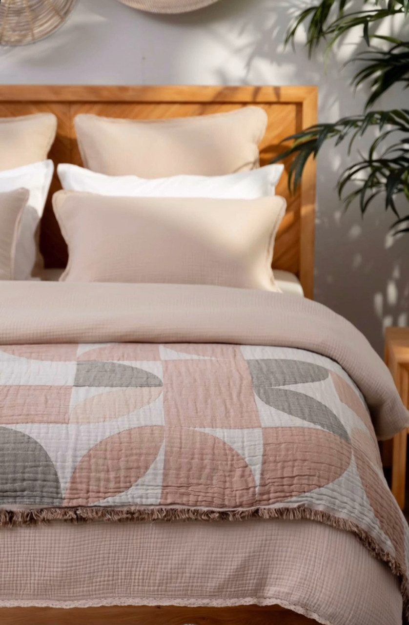 Покривало L’appartement муслін 175×250 см — натуральна егейська бавовна, легке та м’яке