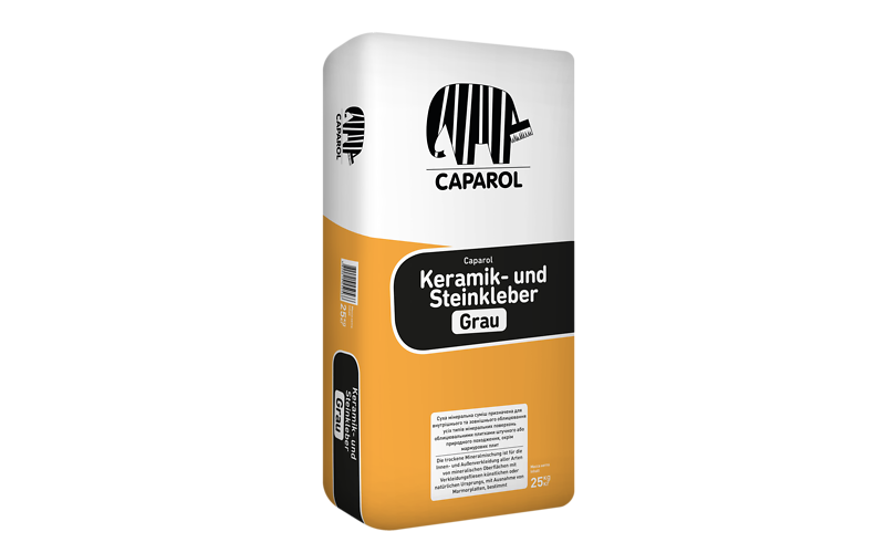 Клейова суміш для плитки мінеральна Caparol Keramik und Steinkleber Grau, 25 кг.