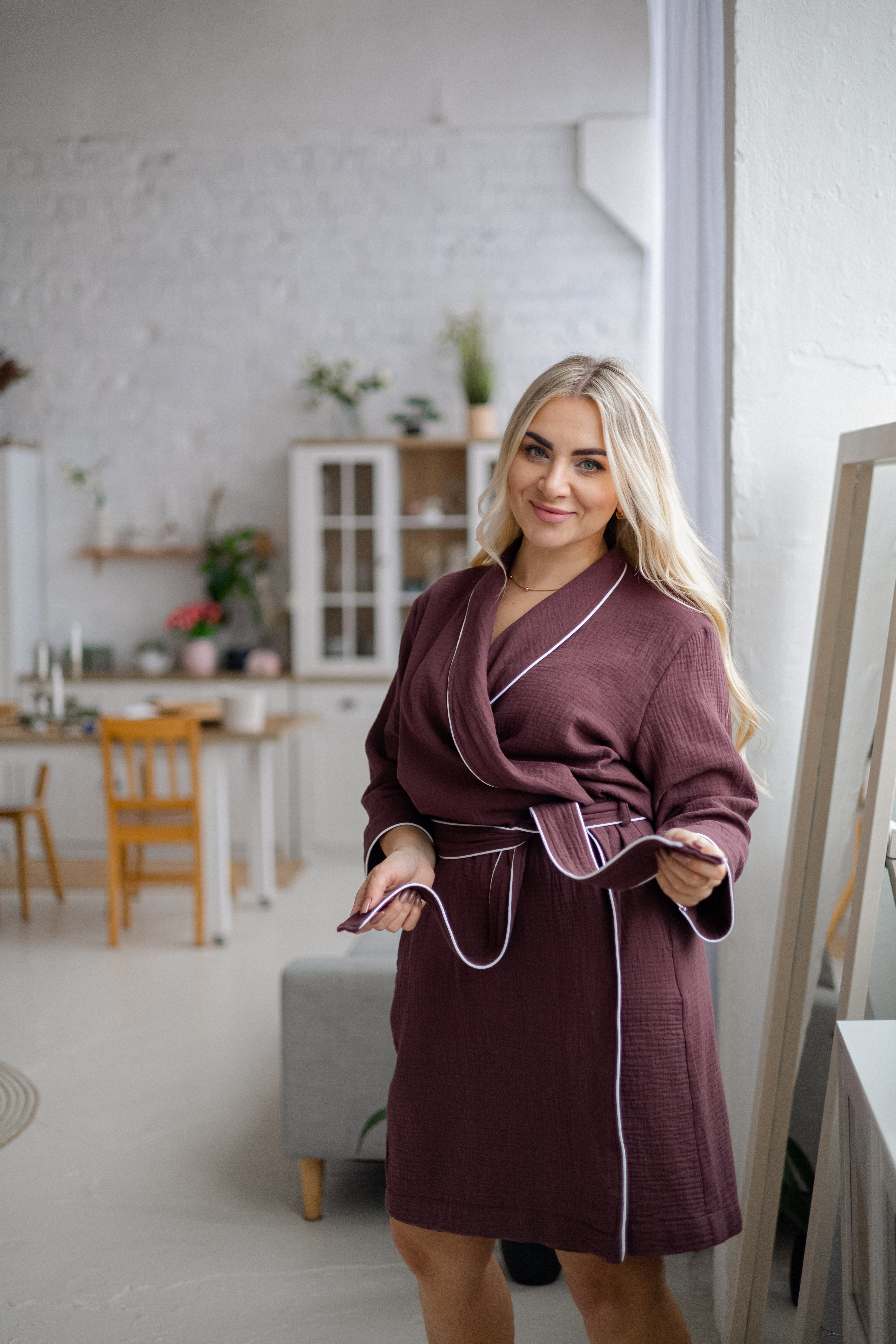 Халат жіночий із мусліну 