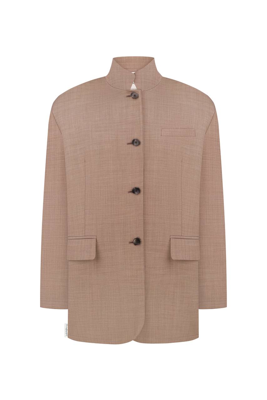 Single-breasted wool jacket 