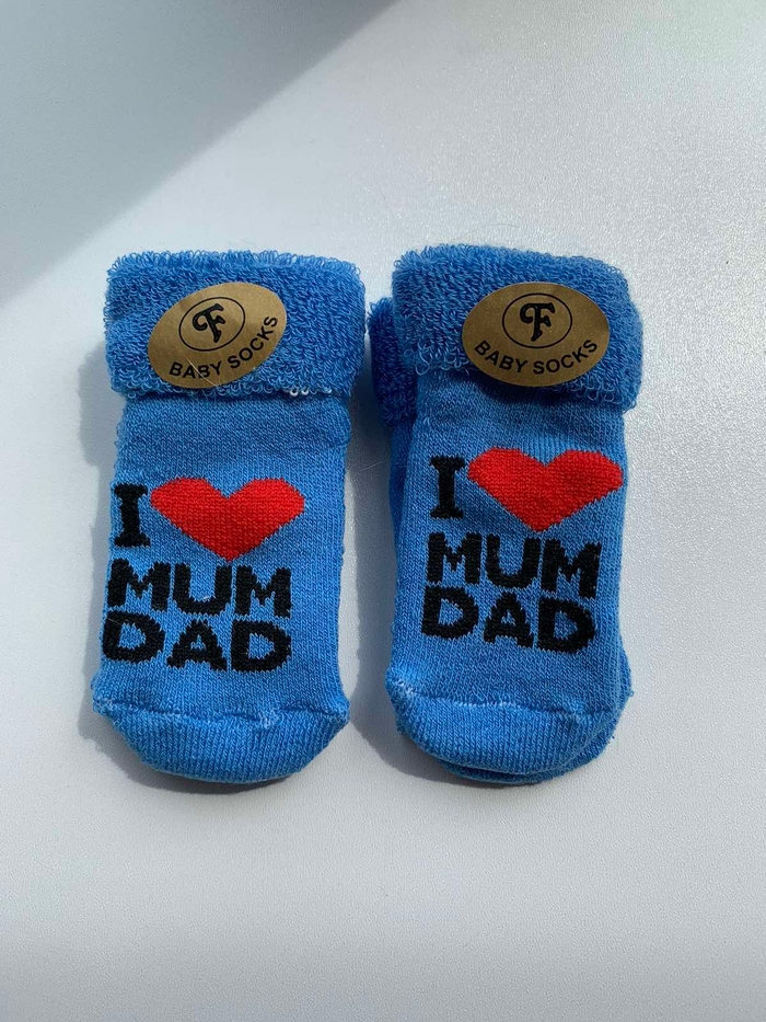 Носочки махрові I Love Mom Dad