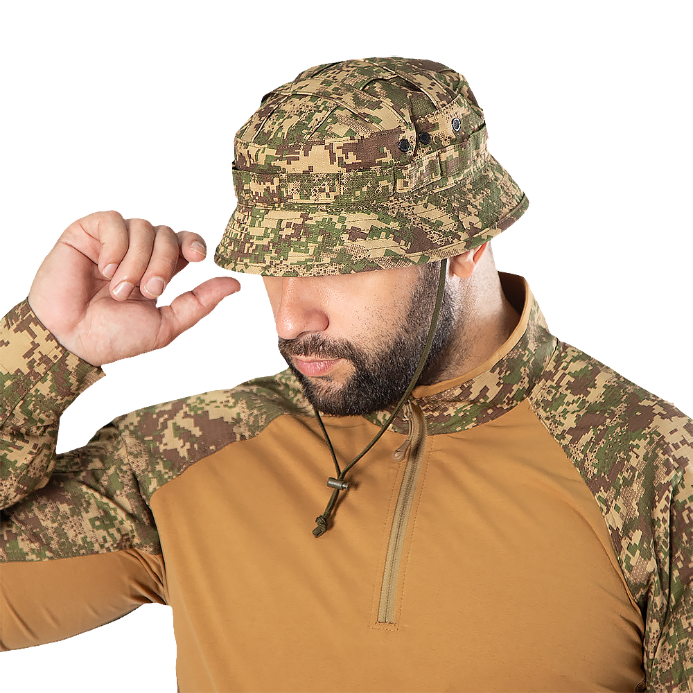 Тактична камуфляжна панама "Combat Rip-Stop Teflon Хижак" від українського бренду "CAMOTEC".