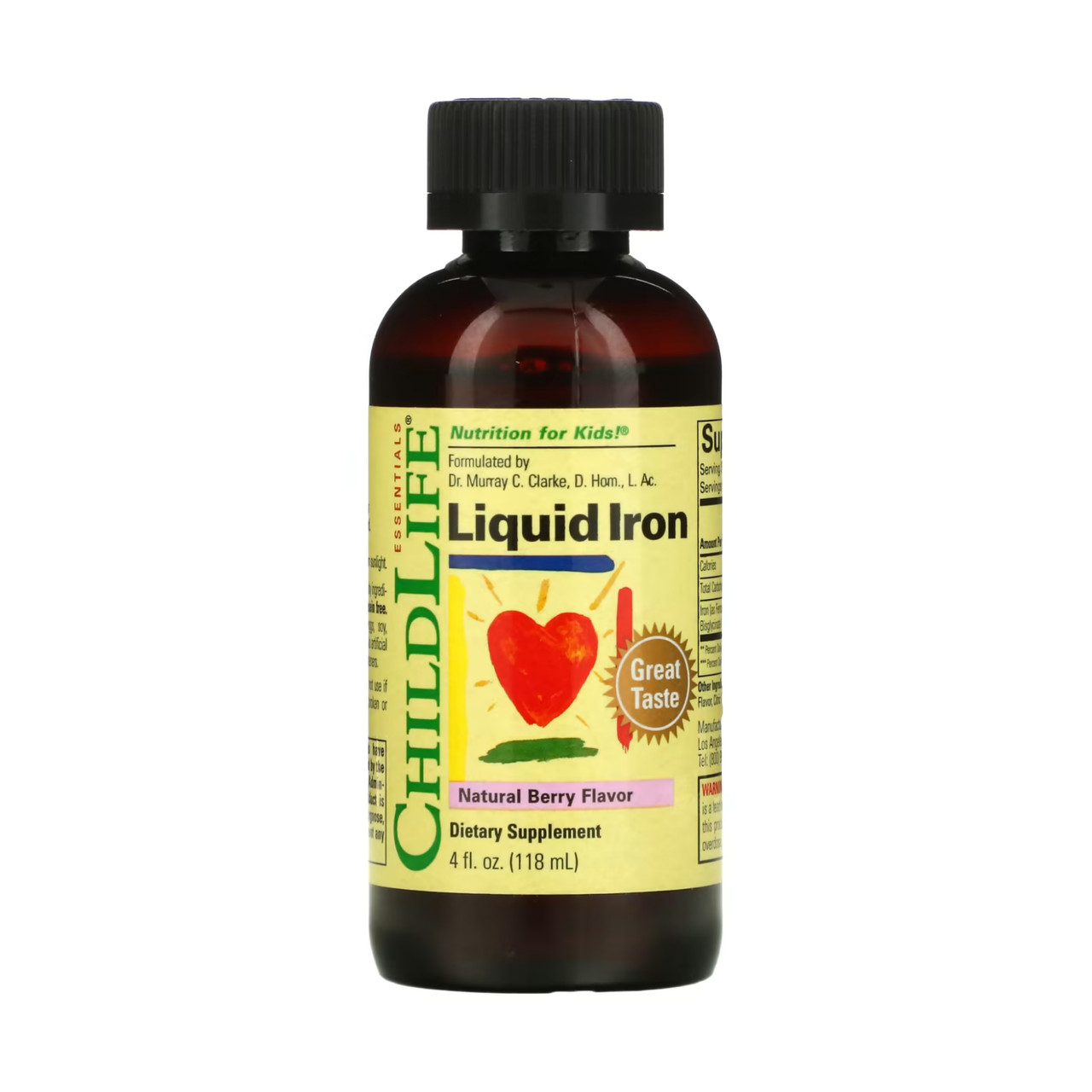 Рідке залізо, Liquid Iron - 118 ml (4 fl oz) Natural Berry