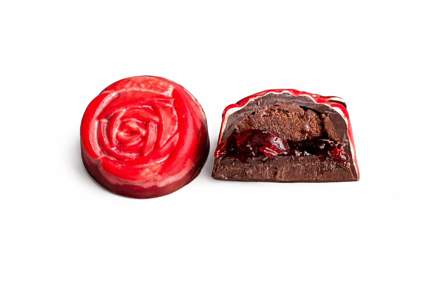 Цукерка-троянда трюфель + пʼяна вишня