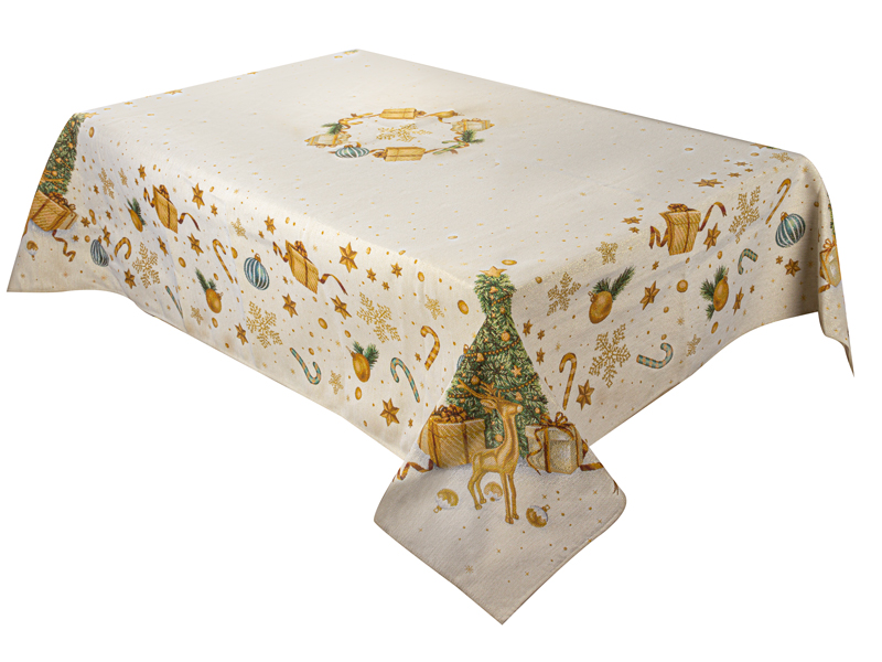 Скатертина "Різдвяна історія"/Baloo Lurex, 140х180см