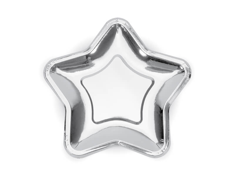 Тарілочки silver star 17см і 23см, 6шт