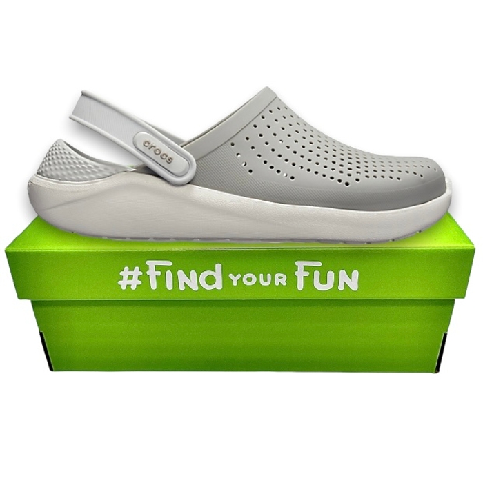 Crocs LiteRide Clog Grey/Light Grey Сабо Крокси чоловічі / жіночі сірі