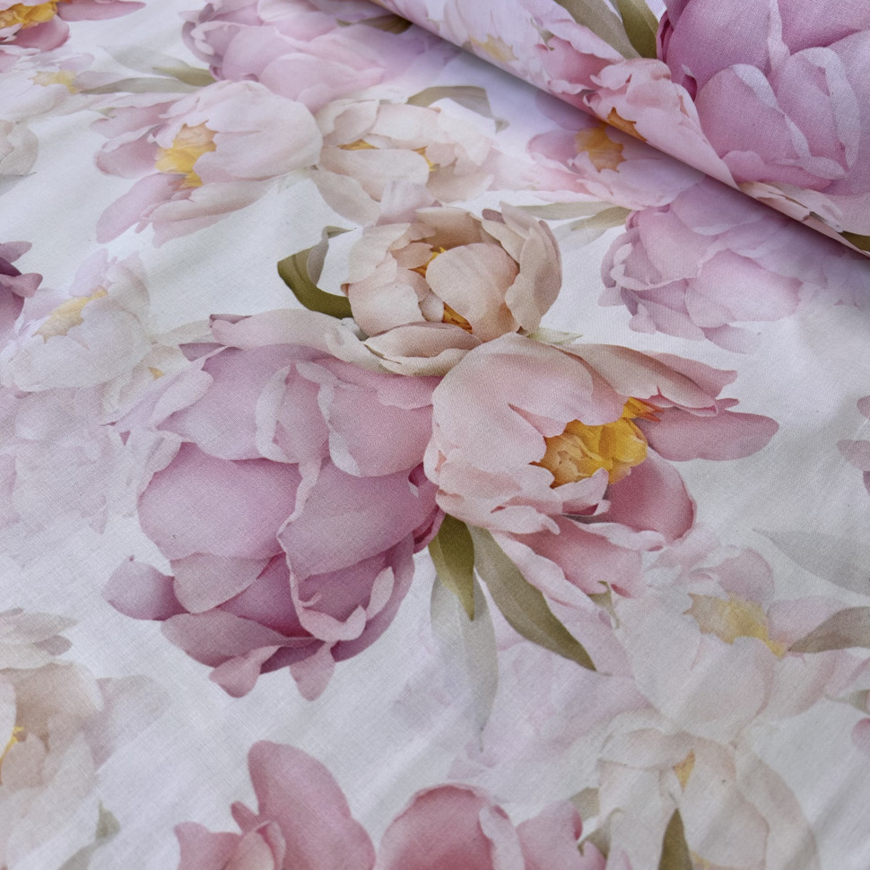 Тканина Ранфорс - Букет Півонії