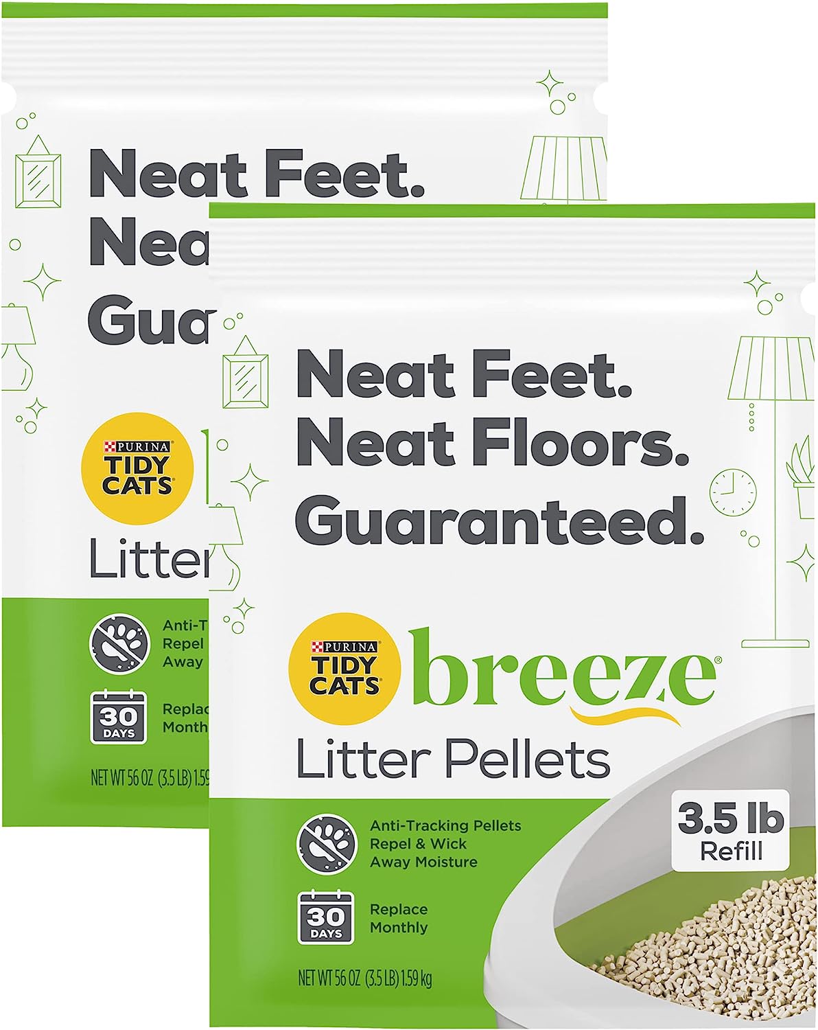 Purina Litter Tidy Cat Breeze Pellets, 3.5 lb, 2 Packs