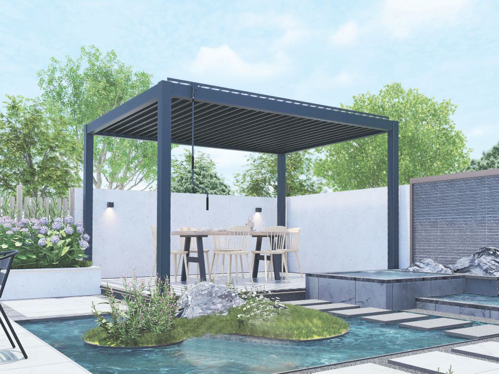 Bioklimatická hliníková pergola ALU 80 - 4x3m