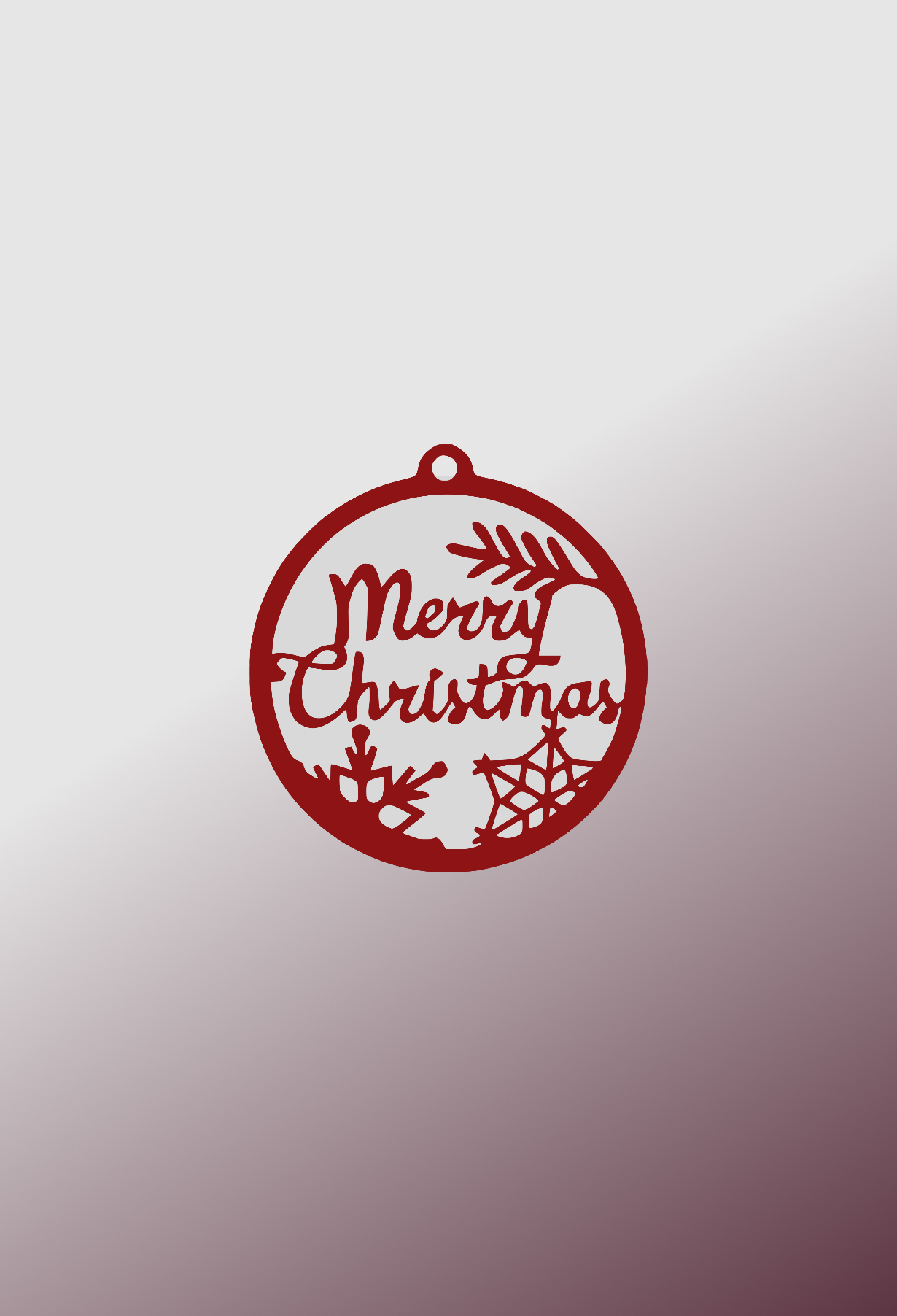 Металева прикраса “Merry Christmas”