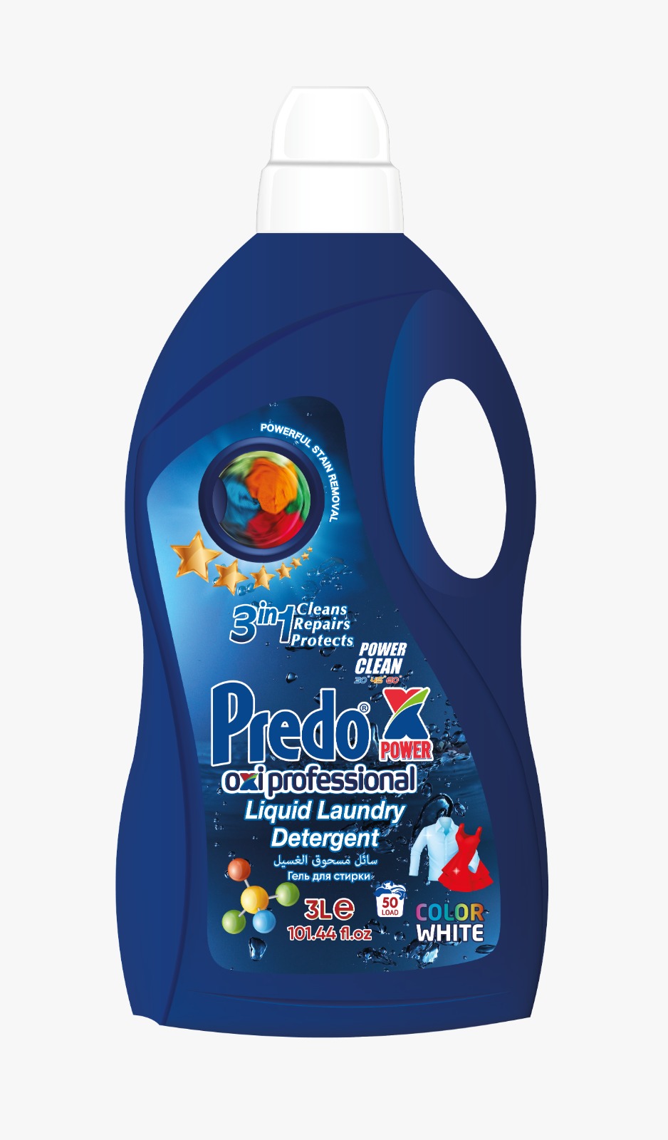 Predo Power Oxi Professional Żel do Prania Kolorowych i Białych 3L (Niebieski)