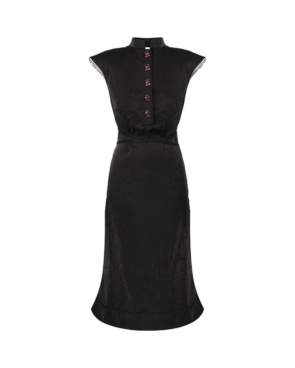 Recycled viscose dress with slits on the back