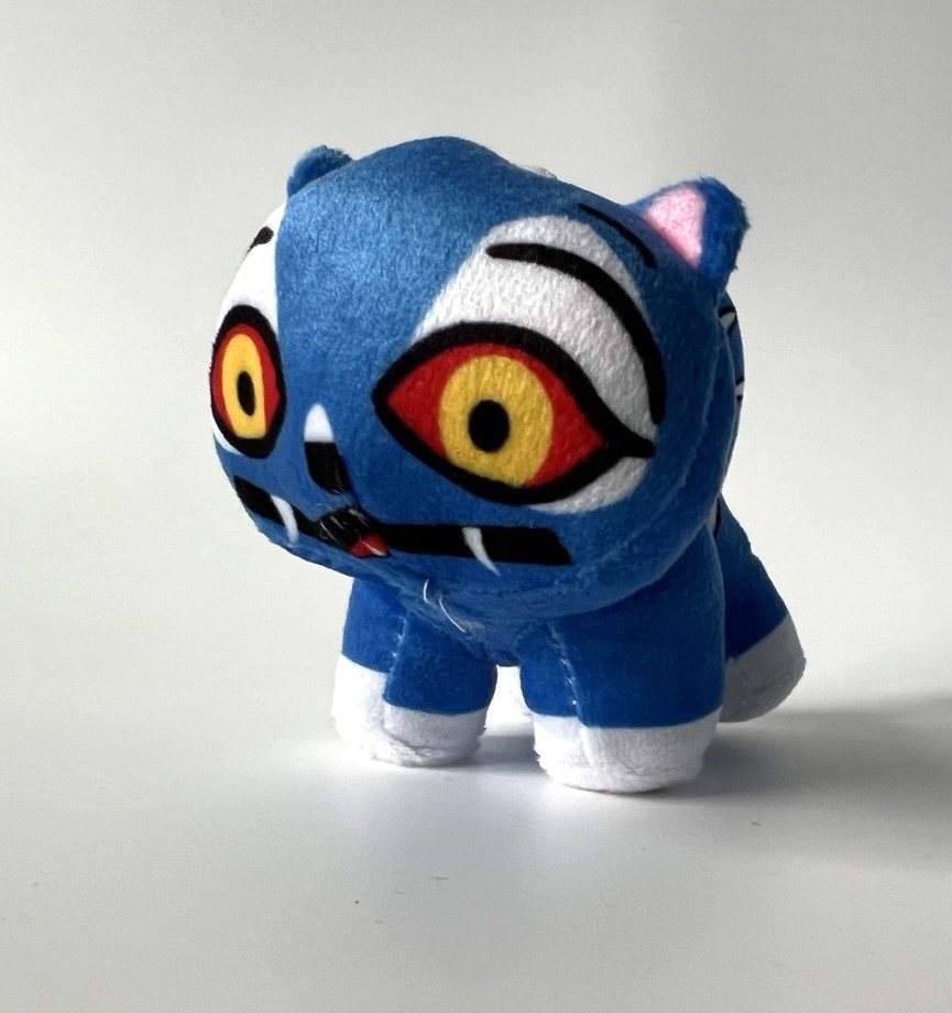 Плюшевий брелок K-pop Demon Hunters Derpy Tiger, синій тигр