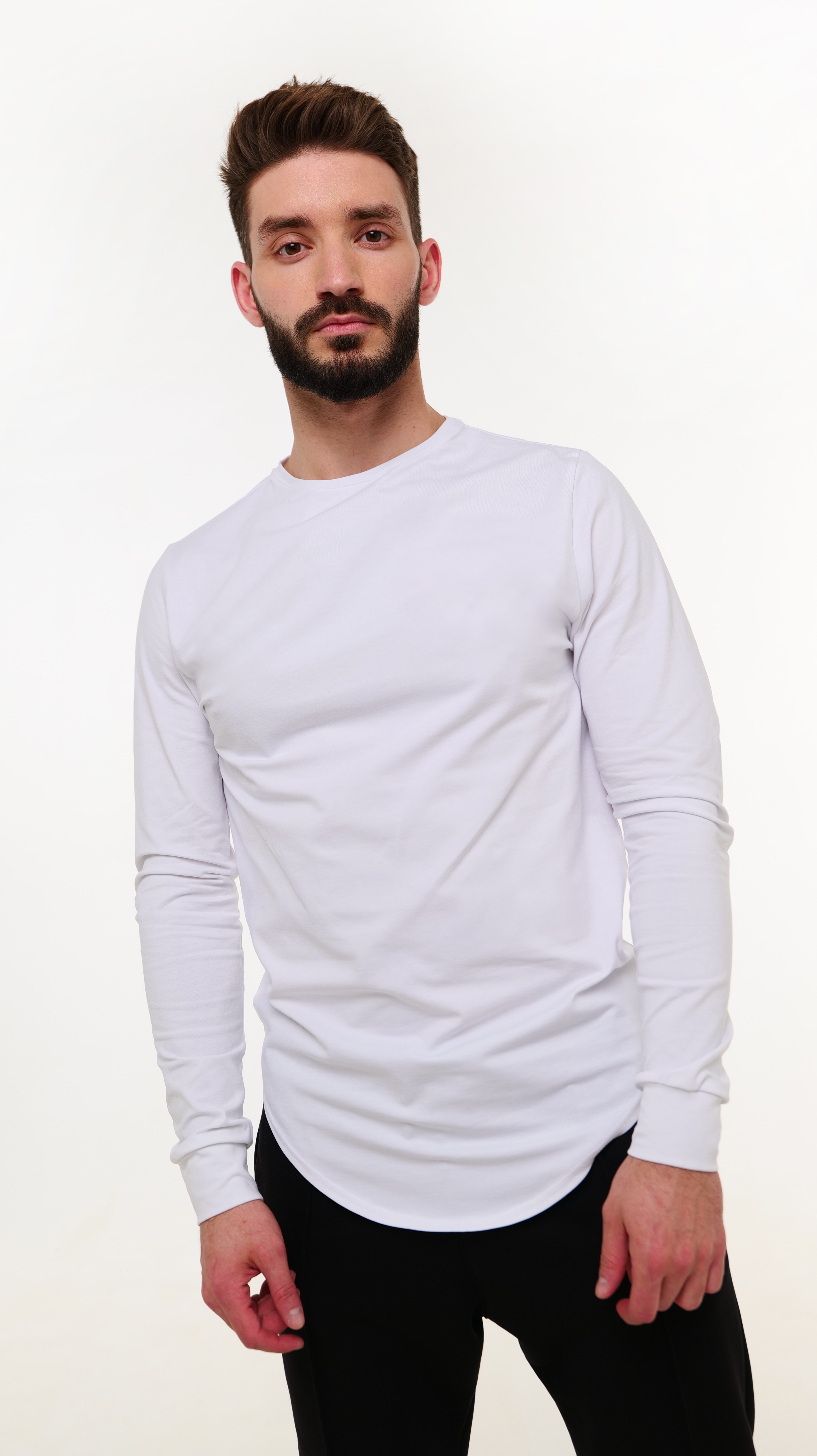 Лонгслів базовий білий