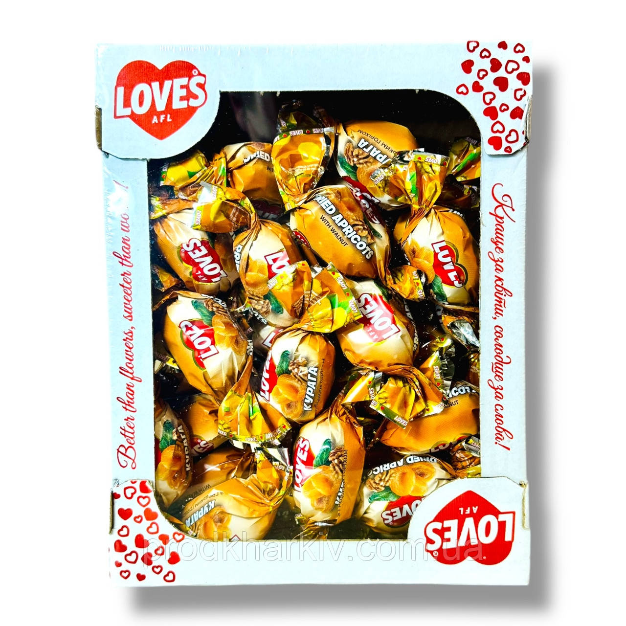 Цукерки AFL Loves курага з волоським горіхом 1 кг