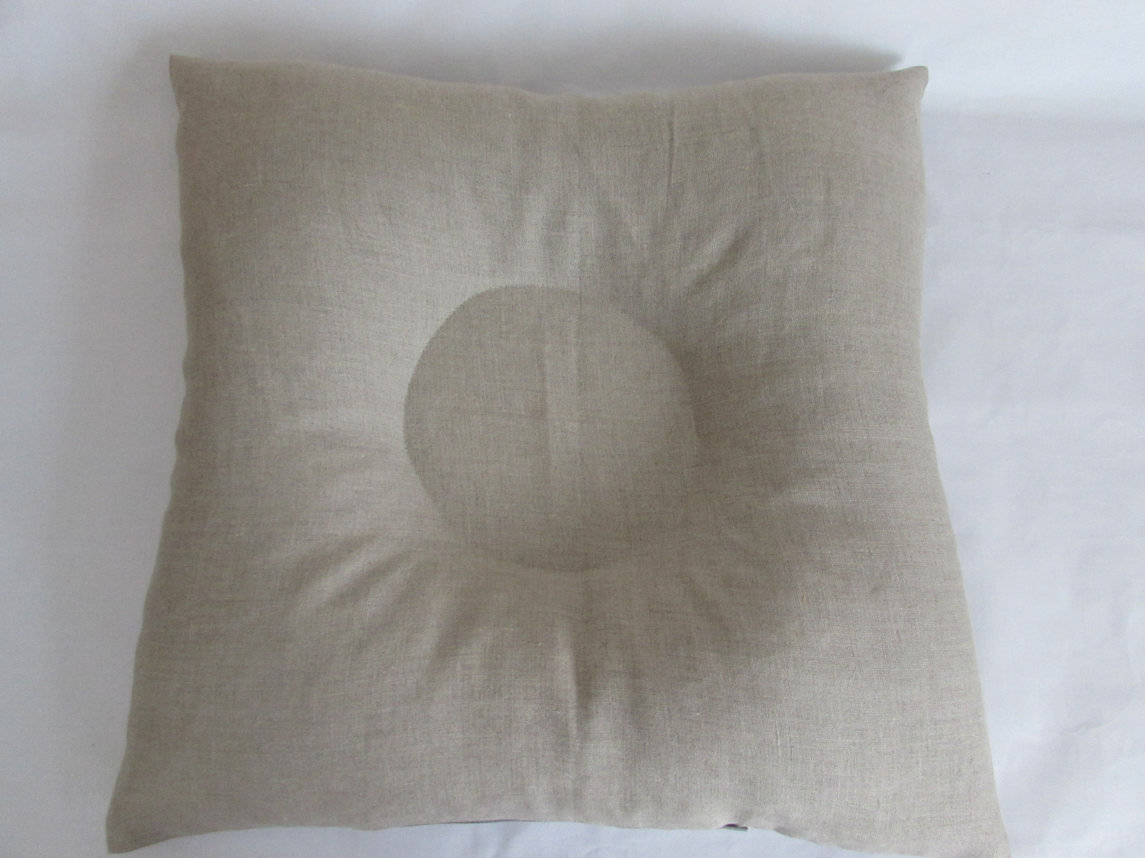 Pohánkový podsedák s dierou ľanový