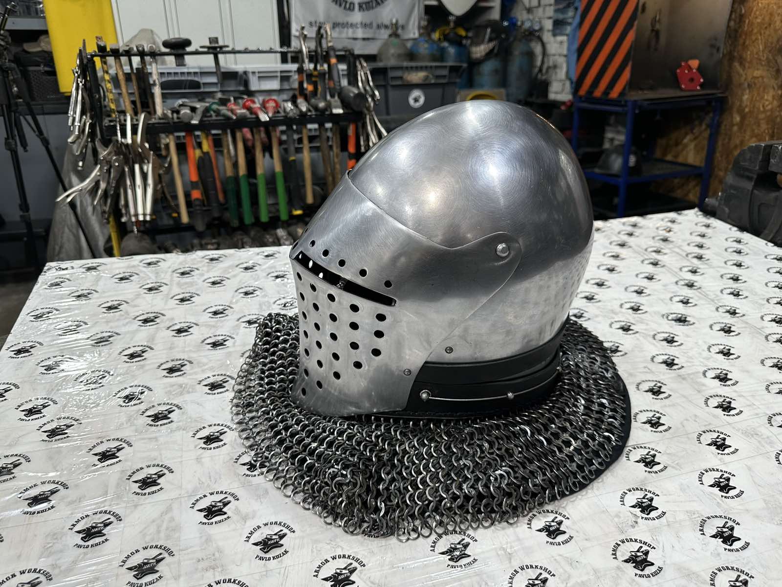 Armor helmet “ Spoletos sport” round dome modification