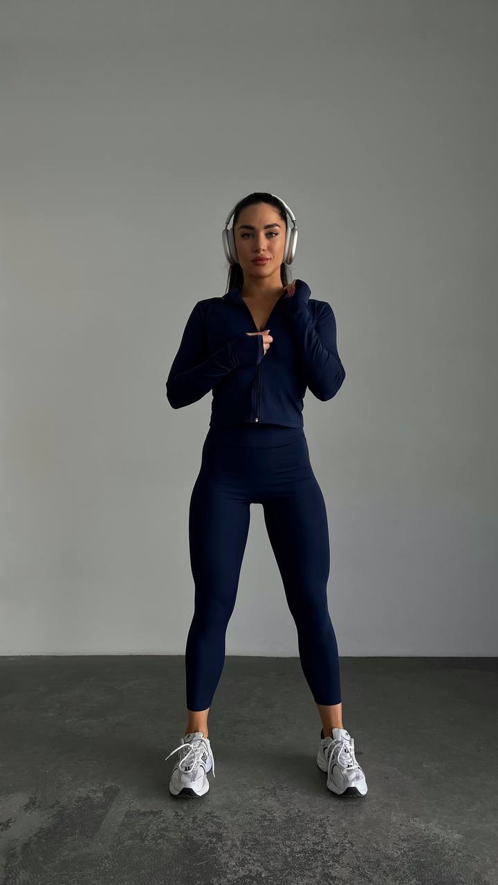 Спортивний комплект із біфлексу в синьому кольорі