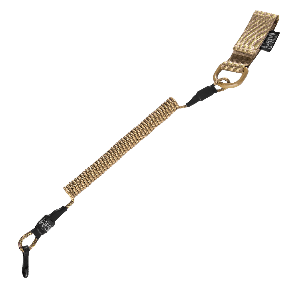 Страхувальний шнур для пістолету та іншого важливого спорядження "Standard (D-кільце + карабін)", від українського бренду "CAMOTEC".
