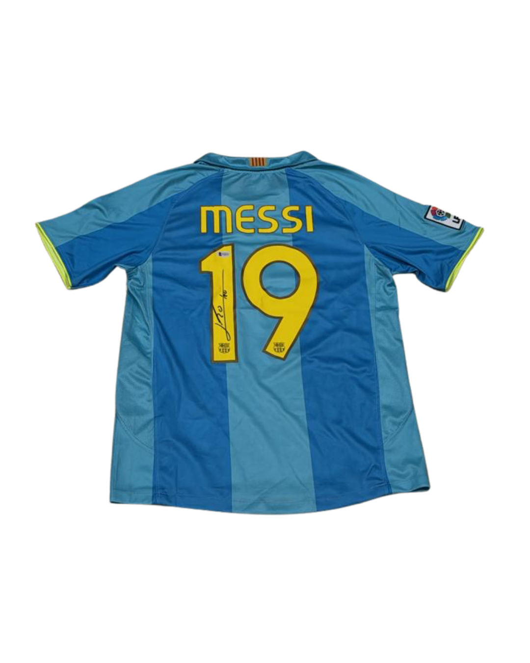 LIONEL MESSI BARCELONA ROOKIE JERSEY SIGNED CERTIFICADO BECKETT