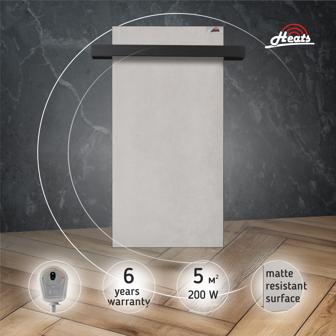 Towel Dryer Heats 200 Loft with Plug-in Thermostat