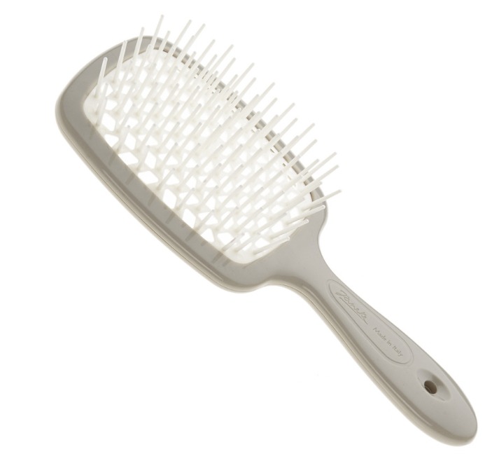 Janeke Superbrush щітка для волосся сіра з білим
