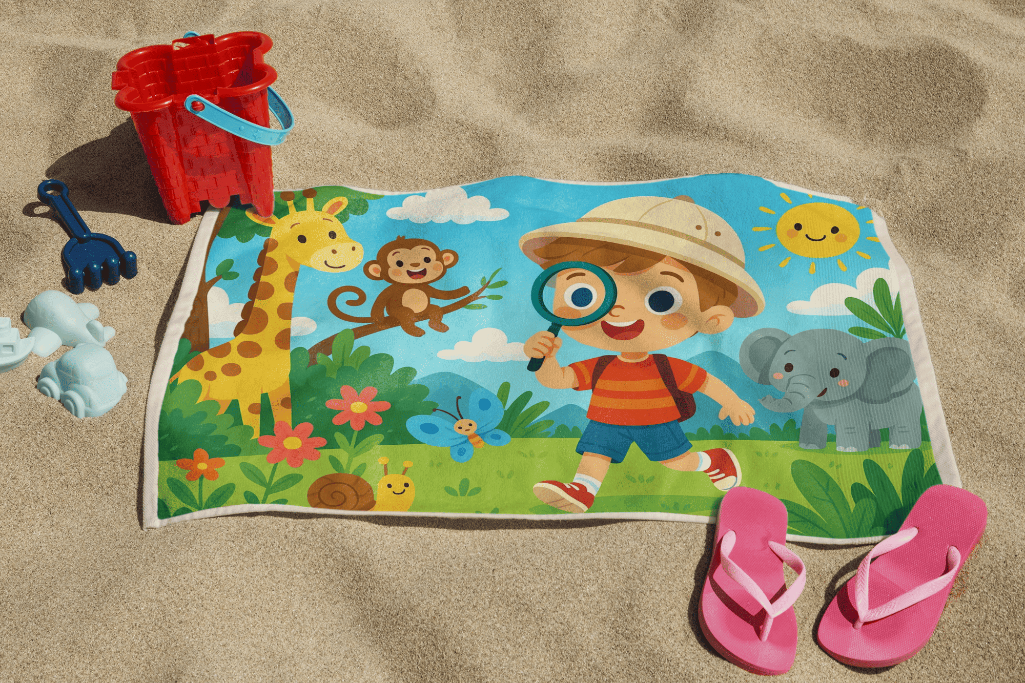 Рушник "Хлопчик та тваринки"