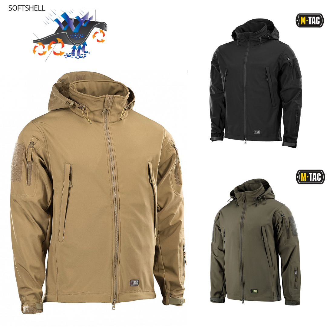 КУРТКА SOFT SHELL | ОЛИВА, КОЙОТ, ЧОРНИЙ
