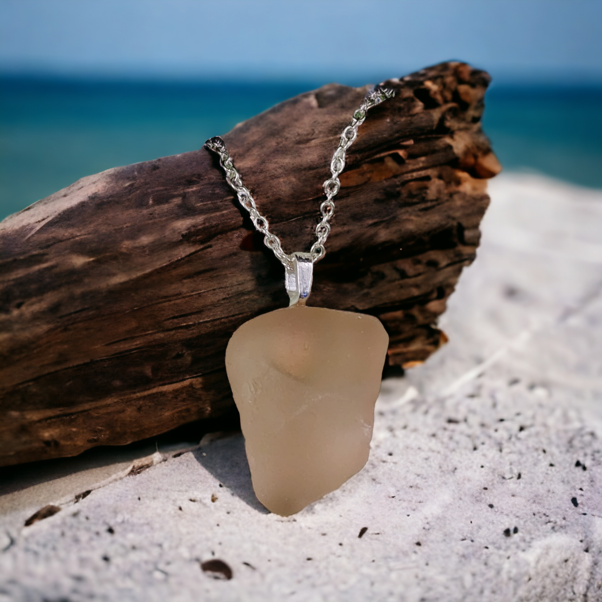 Rare Pink Sea Glass Necklace