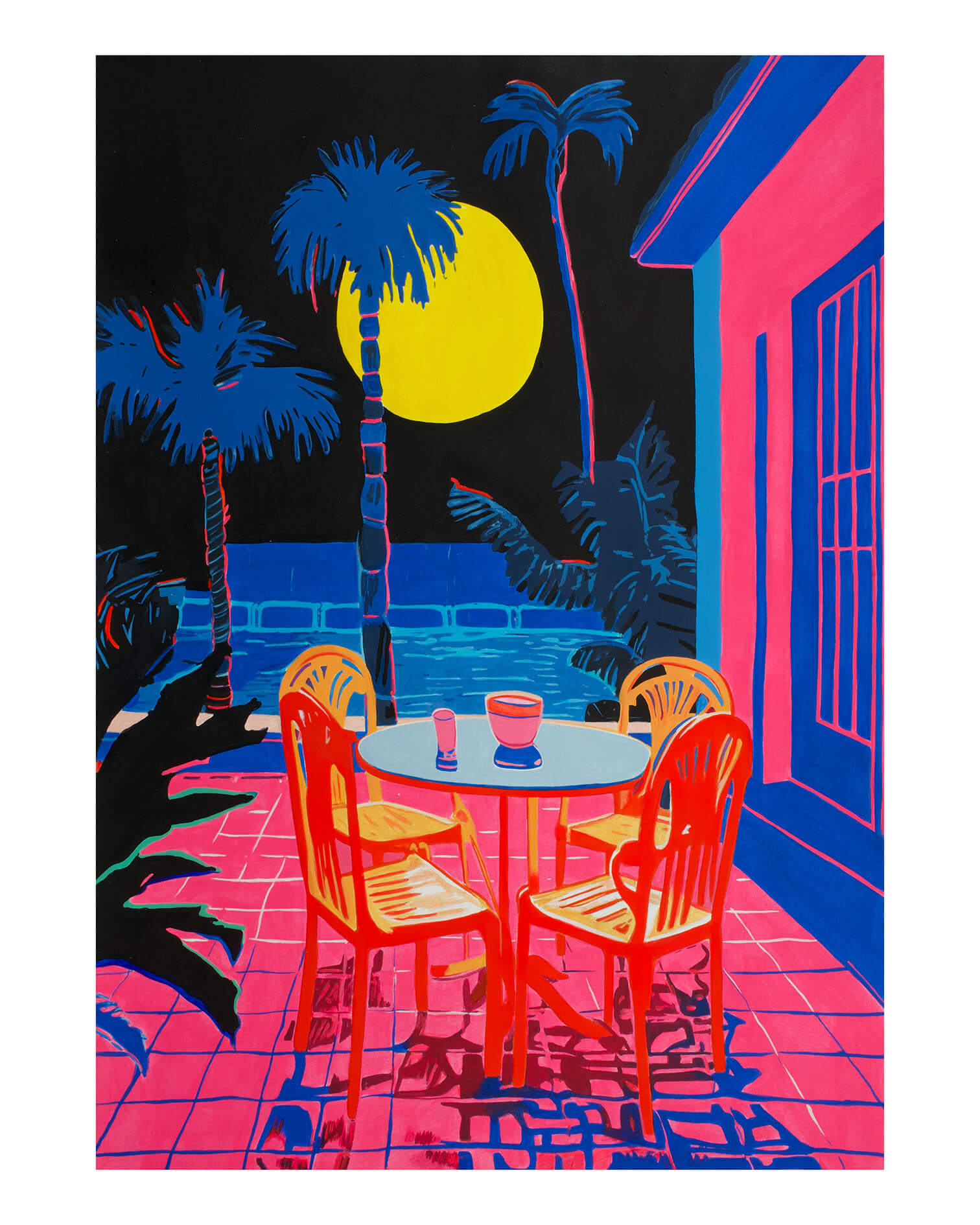 Neon evening, limited edition giclee print on paper