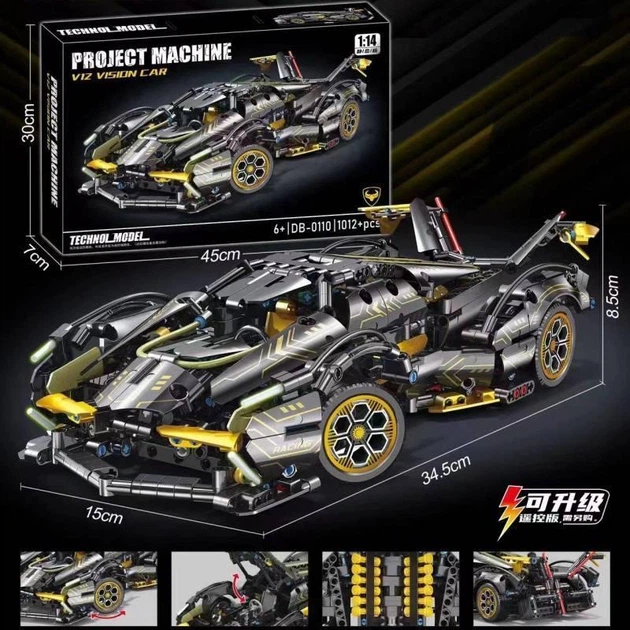 Конструктор спортивна гоночна машина Project Machine авто-конструктор 1012 деталей