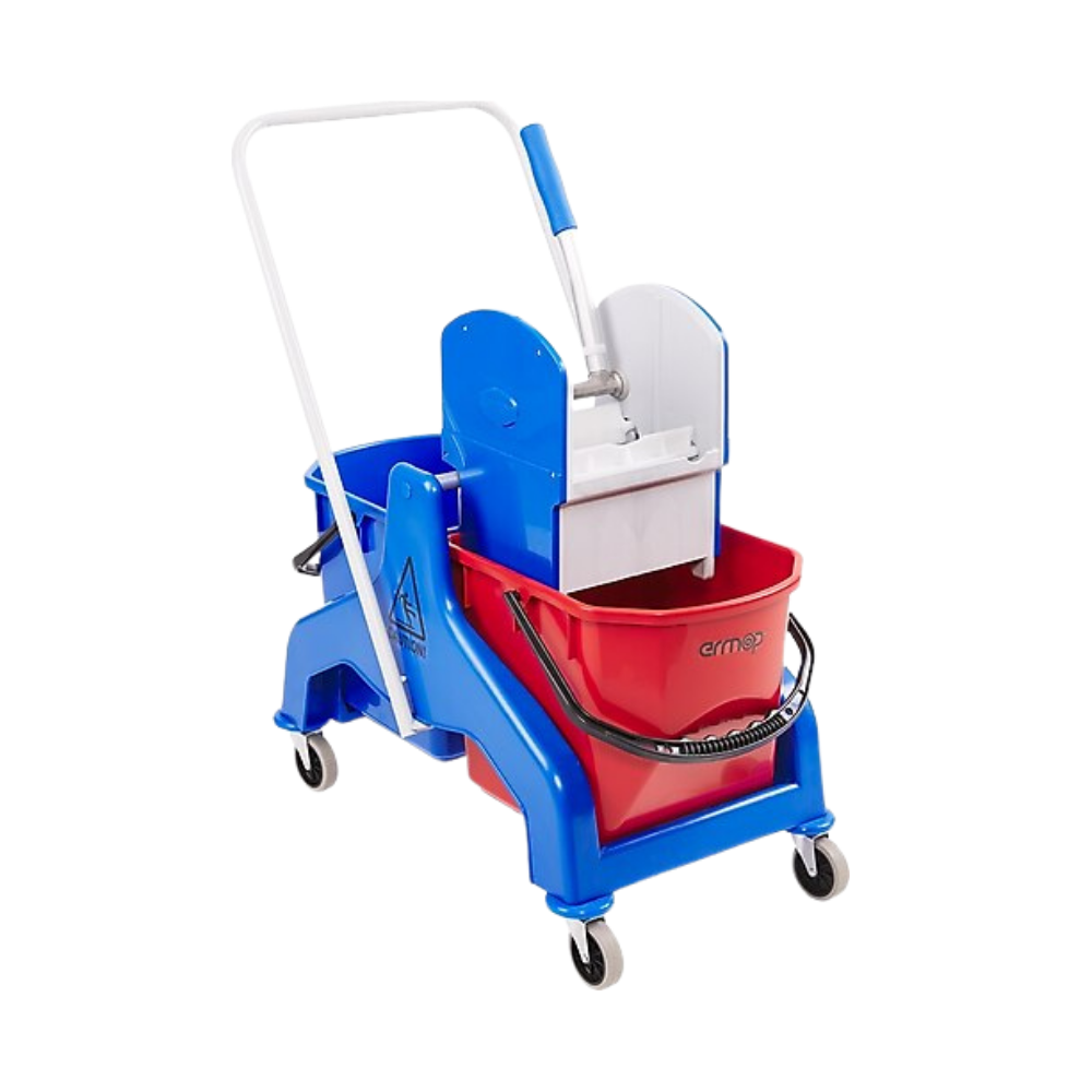 Візок для прибирання з віджимом на 2 відра по 25 л. ОПТОМ ERMOP