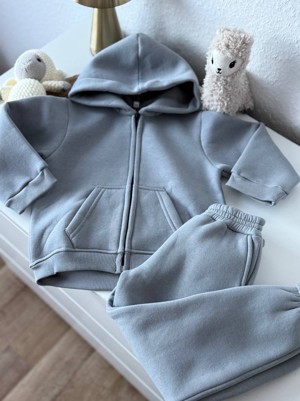 КОСТЮМ ДИТЯЧИЙ УТЕПЛЕНИЙ СІРИЙ