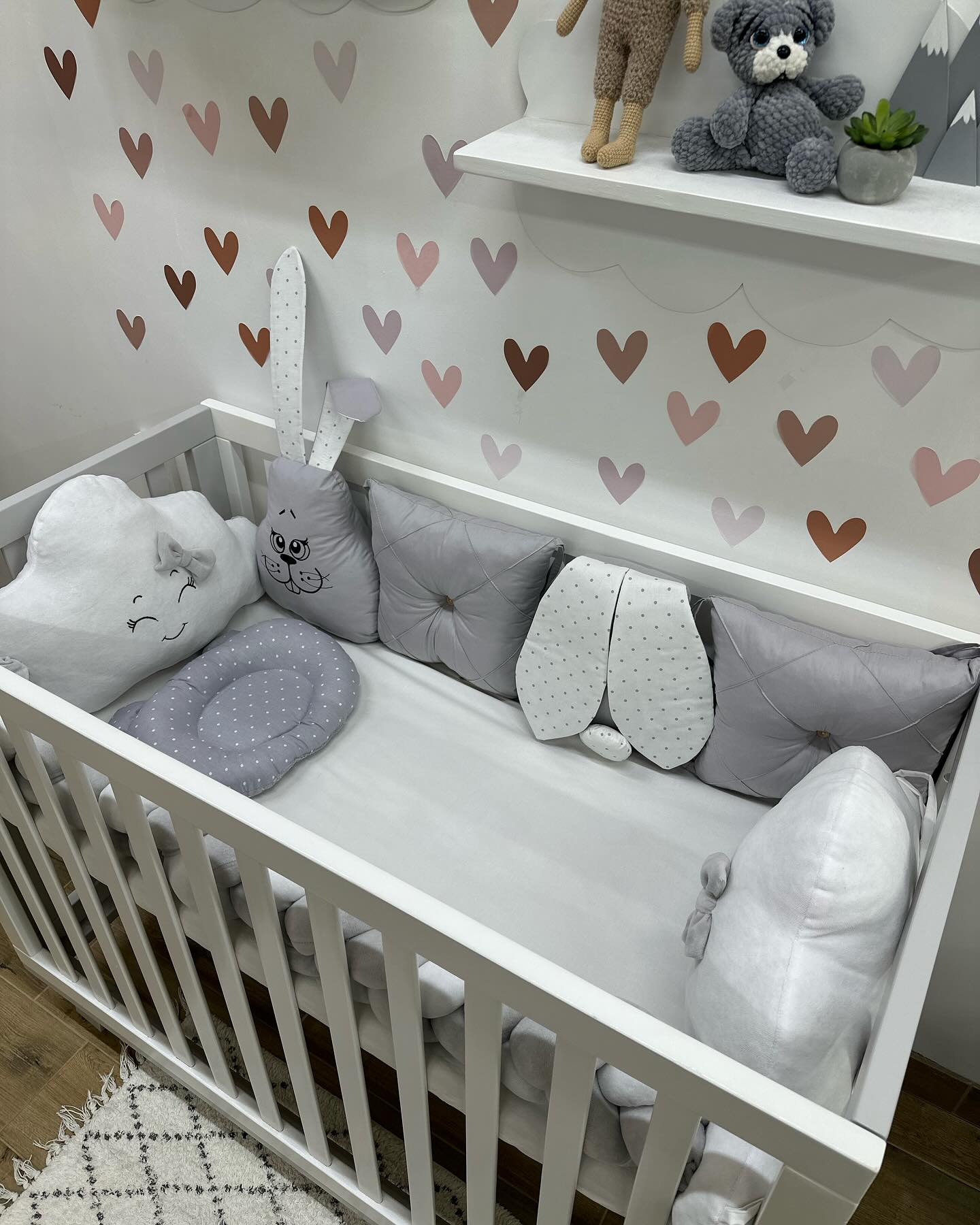 В ліжечко набір Babys «Звірята» сірий