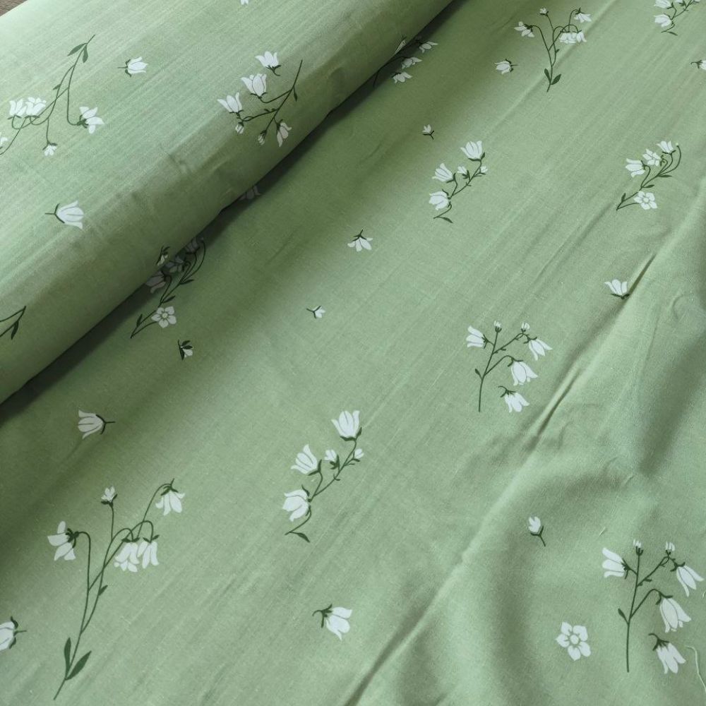 Тканина Голд Euro - Конвалія(фон оливковий)