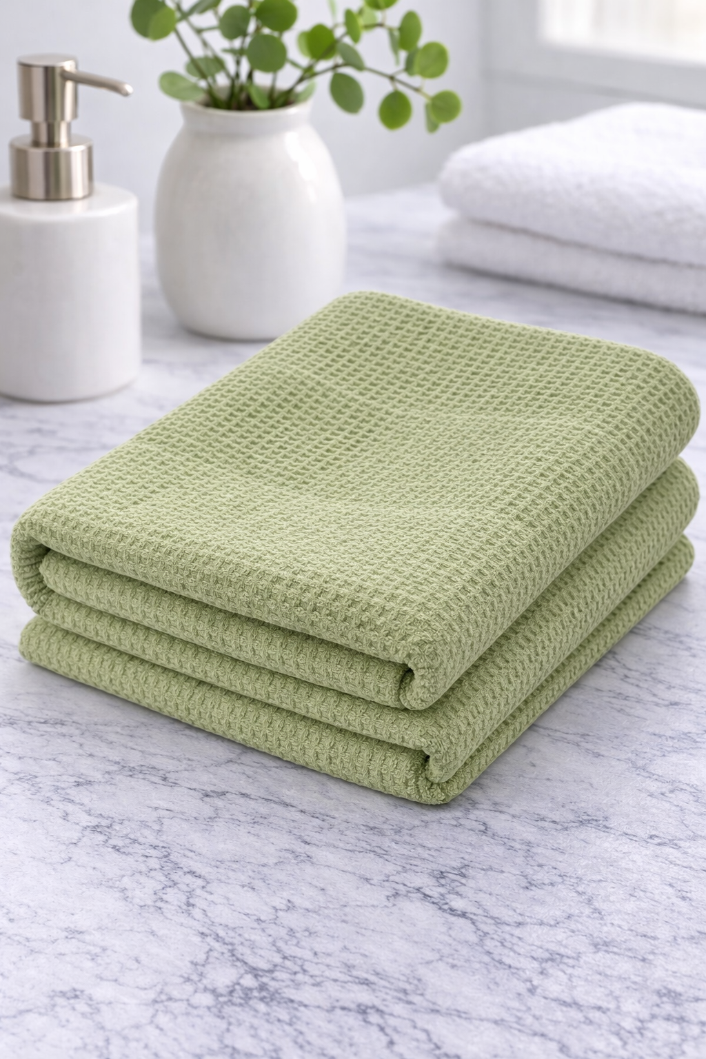 Рушник для кухні ( піке мозаїка)оливка