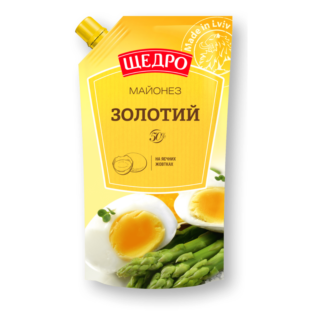 🇺🇦 "SCHEDRO" Майонез золотой 50% / Mayonesa para ensalada.