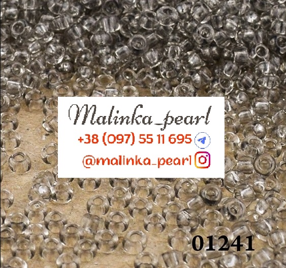 Бісер сірий, кристальний