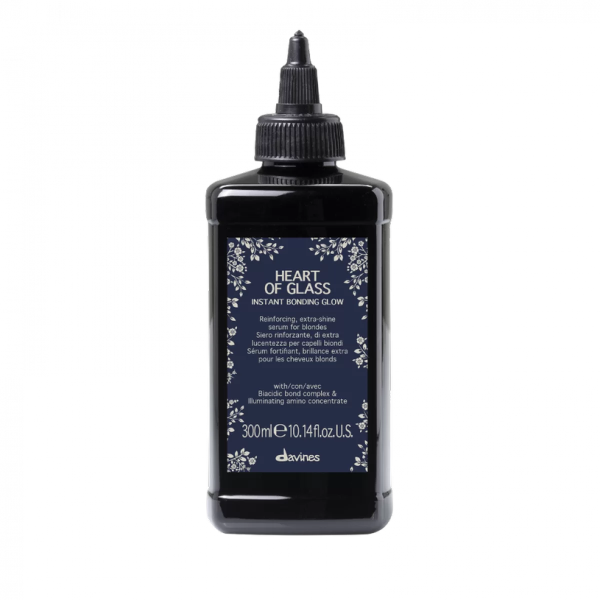 Зміцнювальна сироватка для екстраблиску блонду Instant bonding glow Heart of Glass Davines, 300 мл
