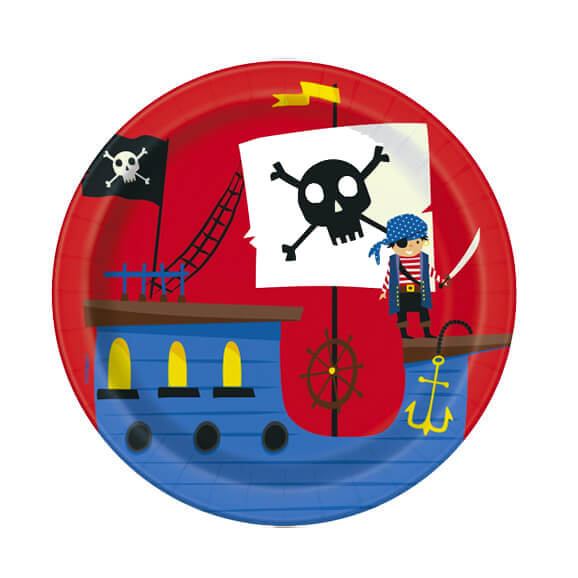 Тарілочки Ahoy pirate 8шт 18см