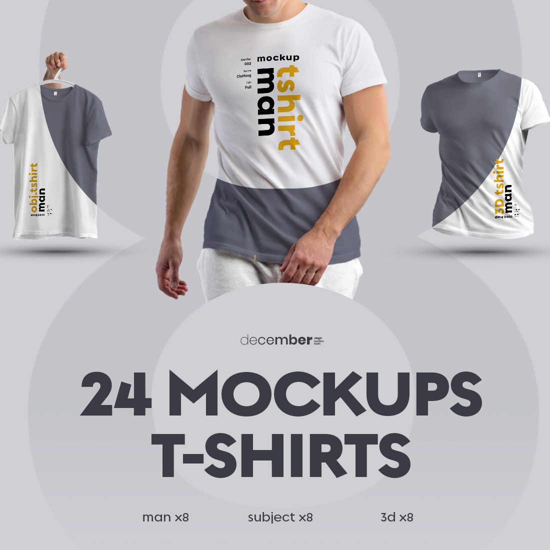 24 MockUps Man T-Shirt