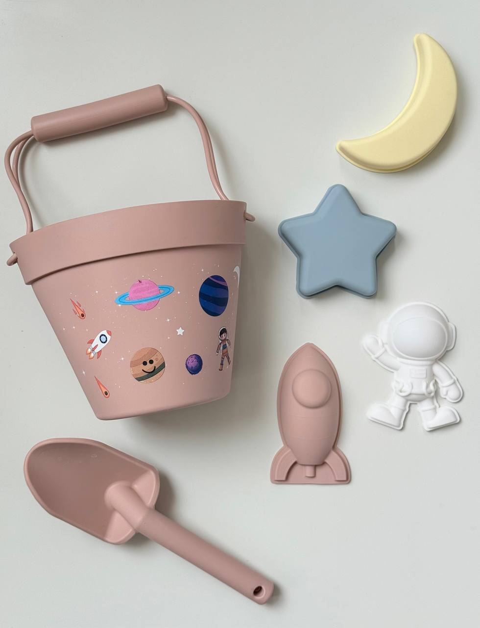 Набір іграшок для піску "Космос"пудра