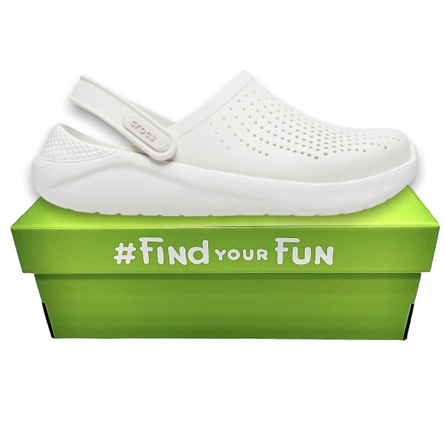 Crocs LiteRide Clog Almost White Сабо Крокси жіночі білі