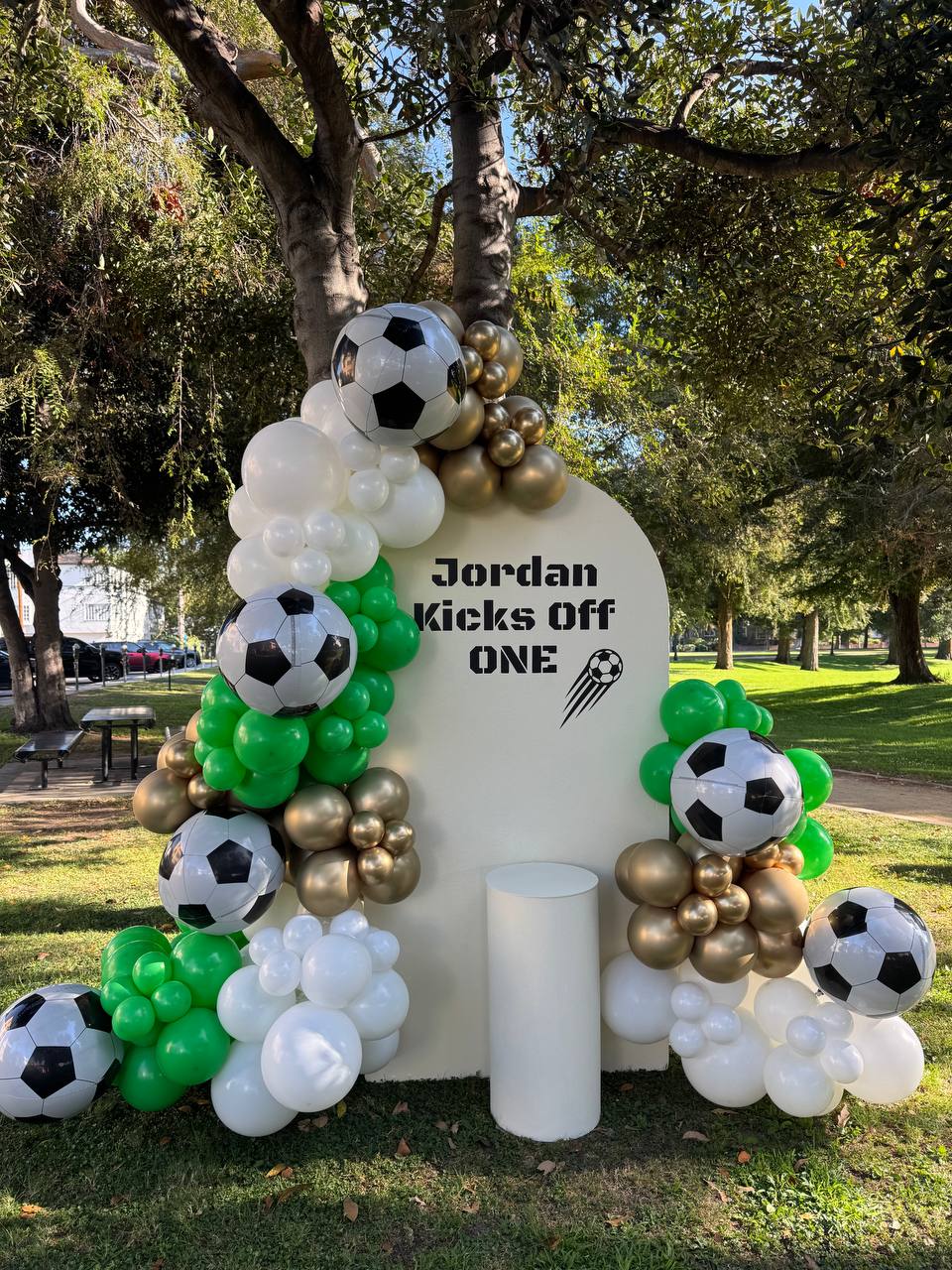 Soccer Birthday Balloon Backdrop Package