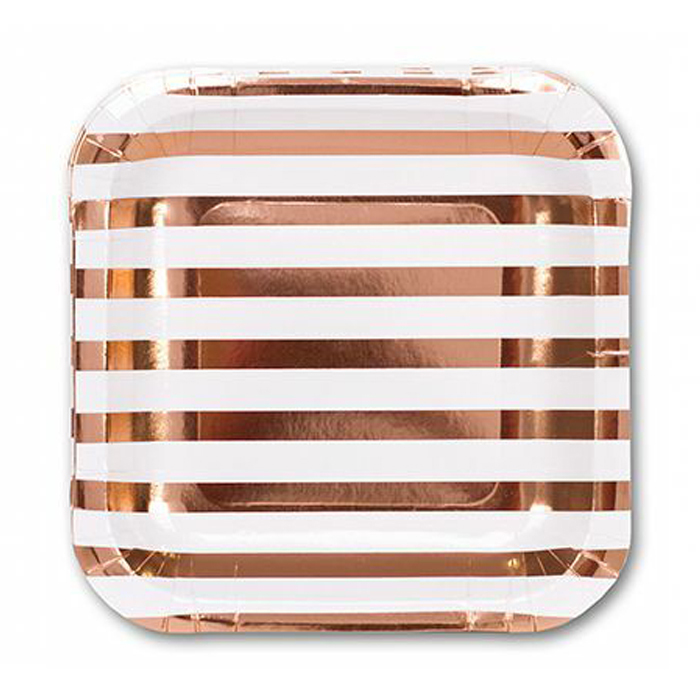 Тарілочки квадратні  rose gold 6шт