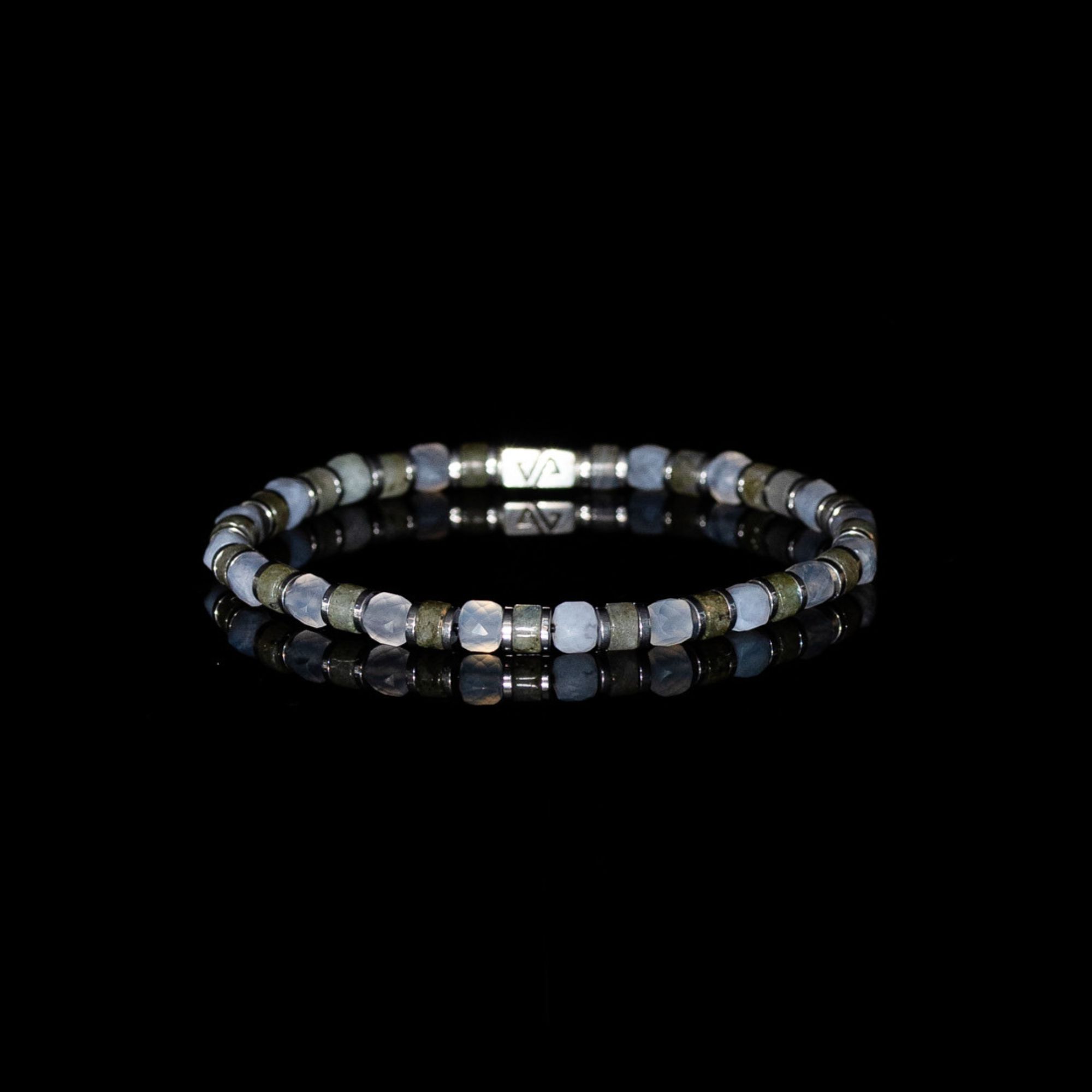 Labradorite-Blue Chalcedony Bracelet