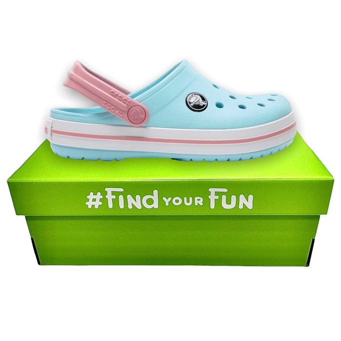 Crocs Kids’ Crocband Clog Ice Blue/White дитячі крокси для дівчаток блакитні