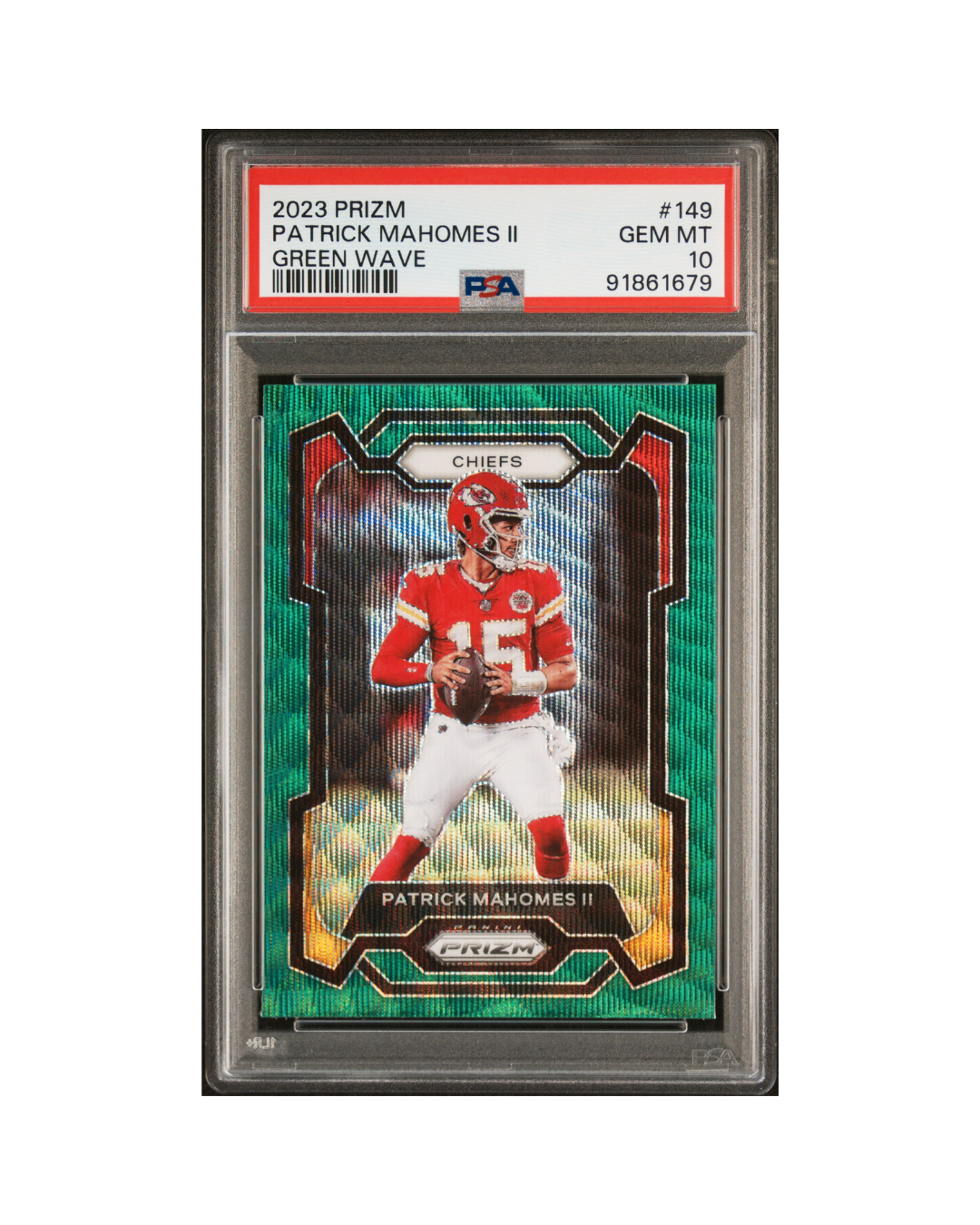 2023 PANINI PRIZM #149 PATRICK MAHOMES II GREEN WAVE